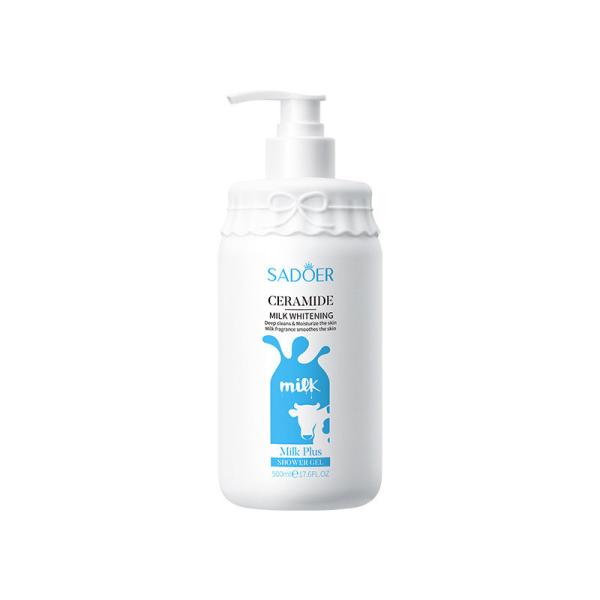 Da pele limpa do cuidado do corpo do gel do chuveiro do leite da cabra de MSDS gel Exfoliating de iluminação hidratando do chuveiro