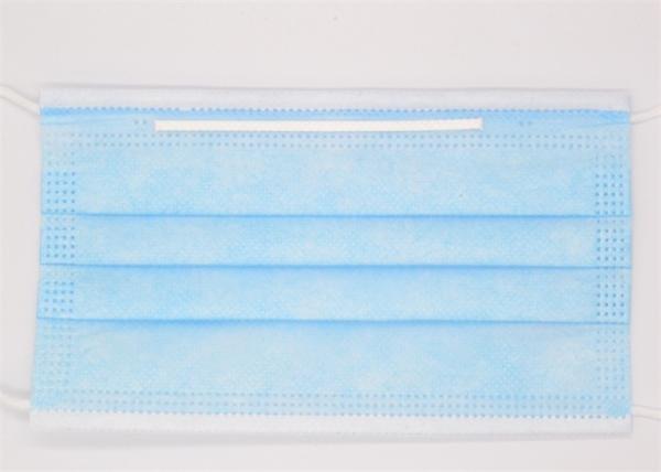 Three Layer Disposable Safety Mask , Hypoallergenic Dental Masks 50pcs Per Box Packing