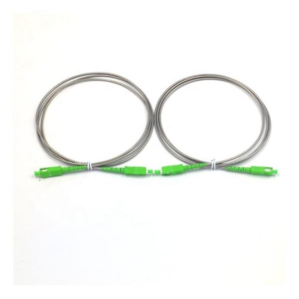 High Tensile Fiber Optical Patch Cord SC/APC To SC/APC With 3.0mm Stainless Steel Tube