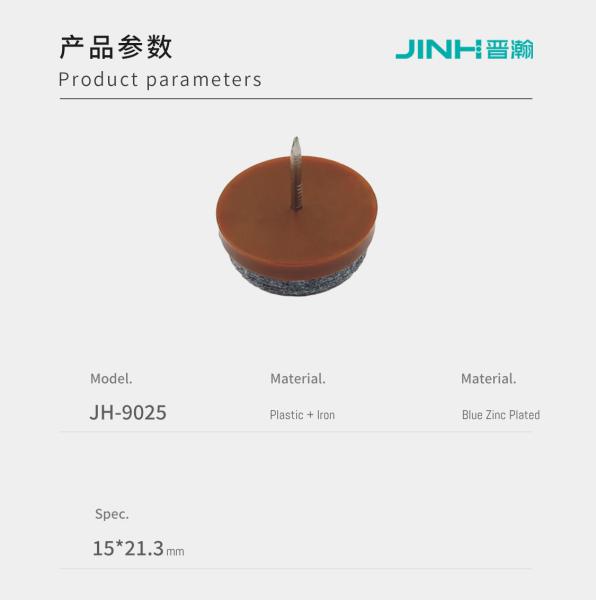 15MMx21.3MM Size Furniture Feet Nail Zinc Plated For Wood Furniture Leg
