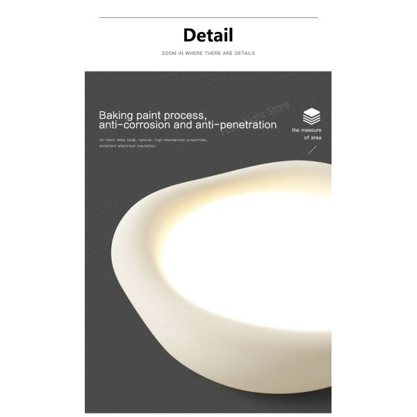 Children's Room Lights Minimalist dining room lighting Bedroom Resin white ceiling light(WH-MA-296)