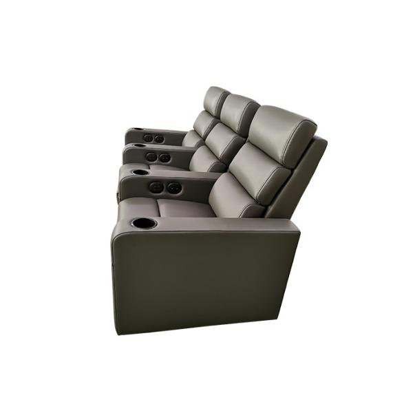 Le gris 34kg/m3 3 Seater a motorisé le sofa électrique de Recliner