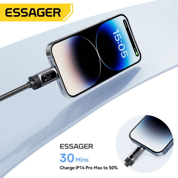 ESSAGER ES-X64シリーズ 29W USB-Cから照明充電コードデータケーブル