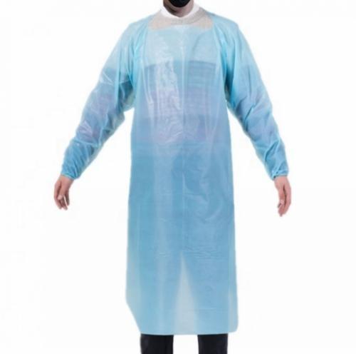 Spray Proof Antibacterial CPE Gowns Easy Wearing Customized Logo Medical Nursing