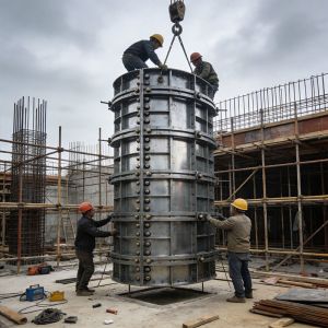 Concrete Column Steel Formwork Q235 Steel Single Sided Supports