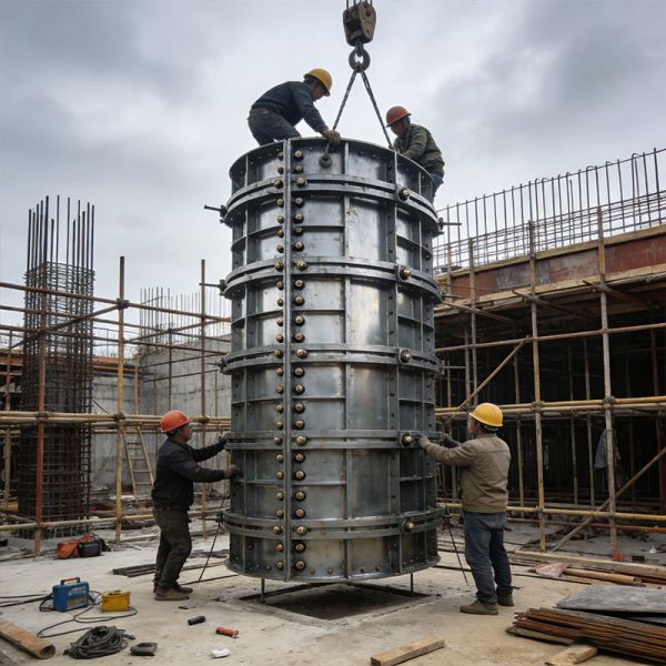 Q235 Steel Concrete Column Formwork Rust Resistant For Residential Building