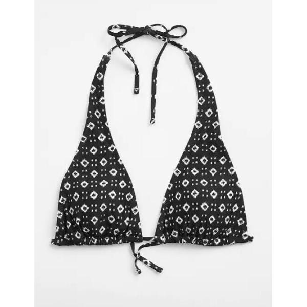 Adjustable Halter Print Bikini Top