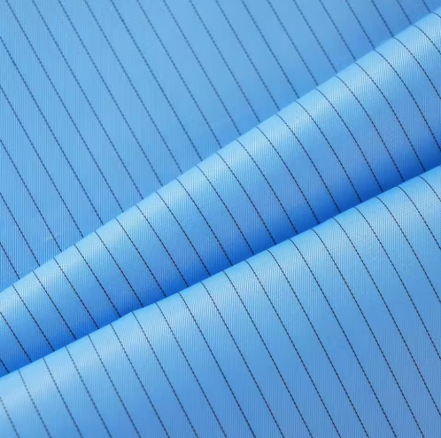 Conductive Polyester Twill Fabric, Anti-static & Burst-resistant, with Conductive Steel Fiber, for ESD Workwear