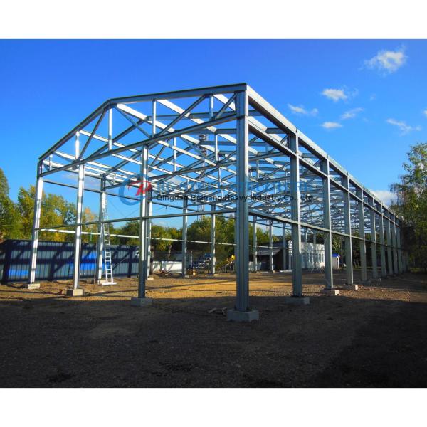 Galvanized / Painted Steel Structure Storage Warehouse Earthquake Resistant