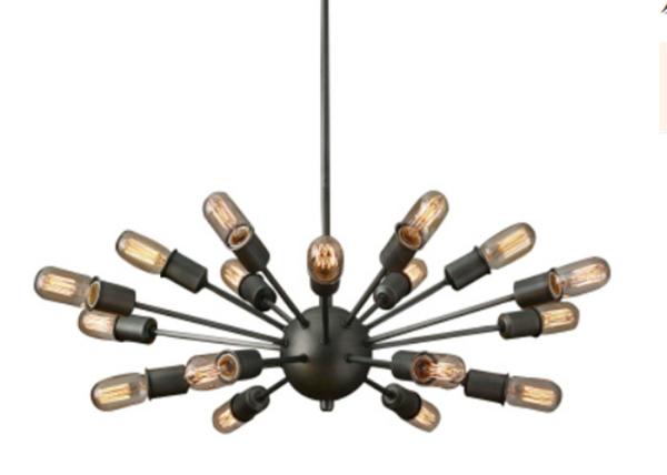 Multi - Head LED Downlight Ceiling Light Large Wrought Iron Pendant Lighting Kitchen