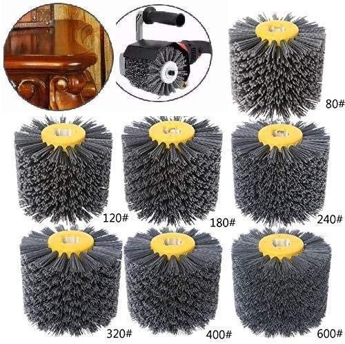 Abrasive Wire Drawing Wheel Drum Burnishing Polishing Brush For Wooden Furniture