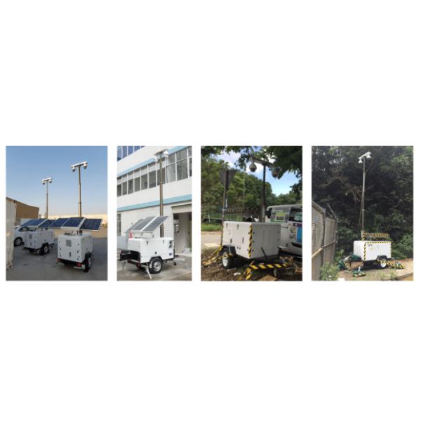 Трейлера наблюдения Sentry панелей солнечных батарей Movability мобильного видео- полу- постоянный
