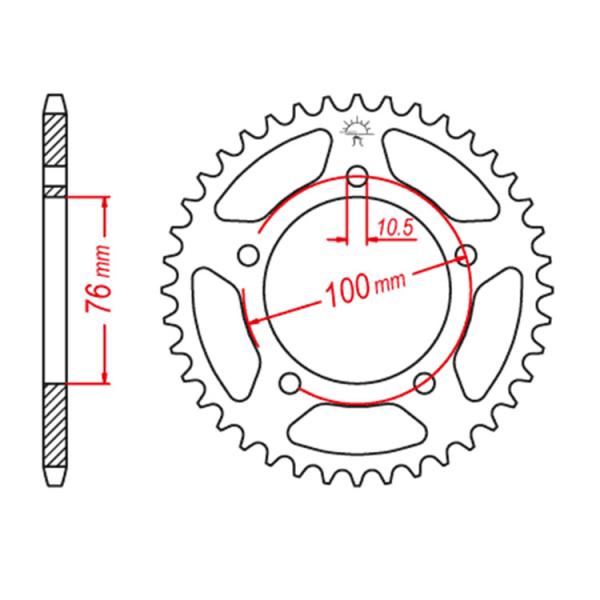 Rear Make Sample Motorcycle Chain Sprocket for Benelli 500 Leoncino Distributor