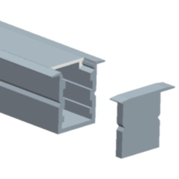 Profil en aluminium 18 x de lumière de 6063 LED profil mené enfoncé par 15mm