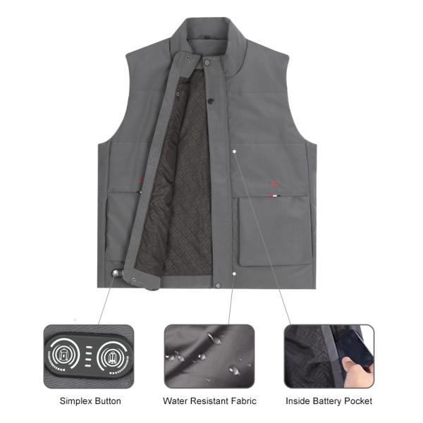 Winter Heated Waistcoat Lightweight USB Charging For Outdoor Hiking Hunting
