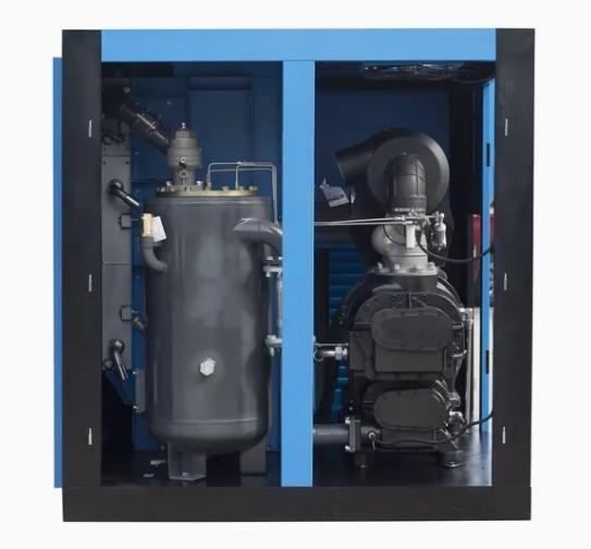 二段階 7.5 KW スロールエアコンプレッサー 高圧 マイクロスクリュータッチスクリーン制御 油抜き潤滑 PLCコアモーター