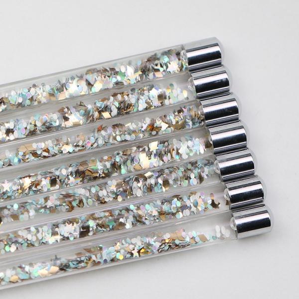 Glitter Handle Nail Art Brush Size 5-7 Kolinsky Acrylic Liquid Nail Art Tools