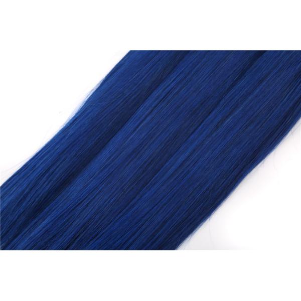 12-24 Inches Blue Hair With Black Roots Straight Hair Brazilian Virgin Hair Bundls