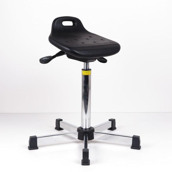 Anti Static PU Foam ESD Cleanroom Chairs 5 Star Fixed Glides Bar Stool