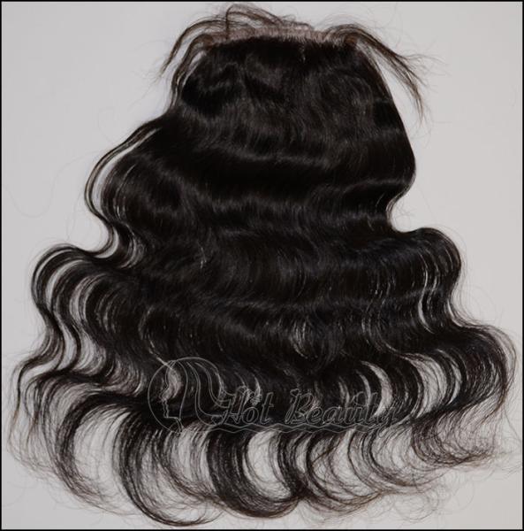 1B# Silky Swiss Lace Top Closure , Girls Full Head Human Hair Clip In