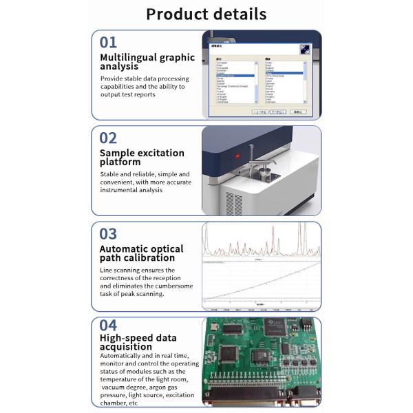 Laboratory Spectrometer Direct Reading Spectrometer Low Carbon Steel Direct Reading Spectrometer