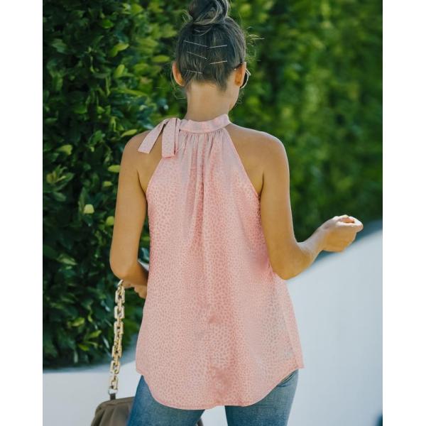 Футболка леопарда моды безрукавного Halter низких женщин производителя одежды Moq верхняя