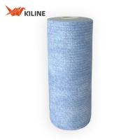 KILINE Rouleau de vaisselle jetable bleu personnalisé en pâte de bois et tissu d'essuyage de cuisine en PP
