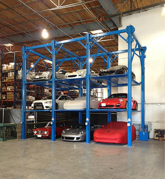 Simple Hydraulic Car Stack Parking Lift 4 Floors Storage Car Parking System for parking 12 cars