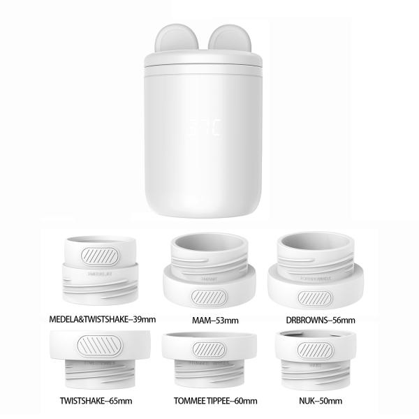 Custom Travel Milk Warmer Adjustable Three Stage Infant Insulated Bottle Warmer With Nightlight