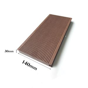 Double Sided WPC Decking 140x30mm Grooved Anti Slip Composite Outdoor Flooring Spa