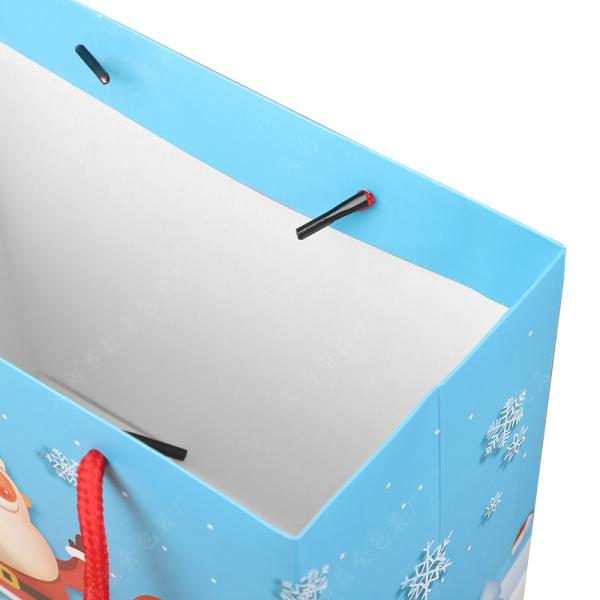 Sacos de presente de papel de Natal duráveis Impressão offset Sacos de embalagem de cartão