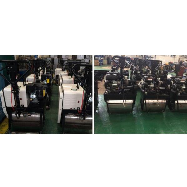 Promenade simple de la machine 5.2KW de rouleau de route de tambour derrière avec du carburant de diesel/essence