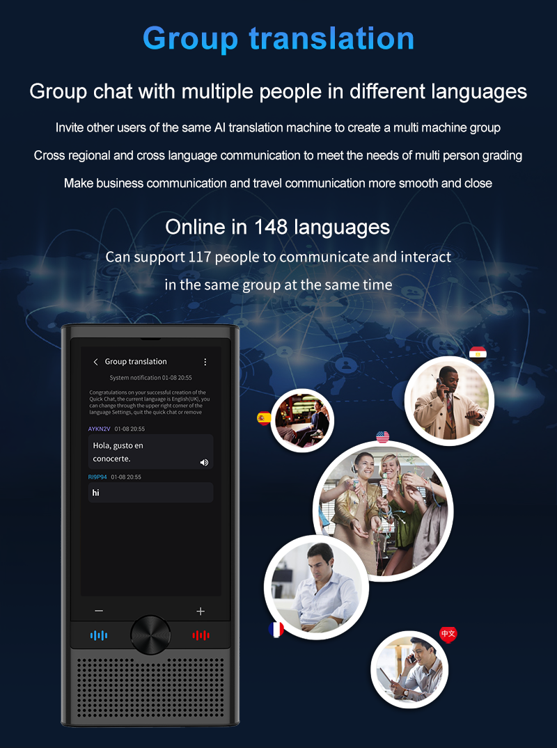 Smart AI Translator Device Portable Translation Machine Support Voice Text Scan Translation