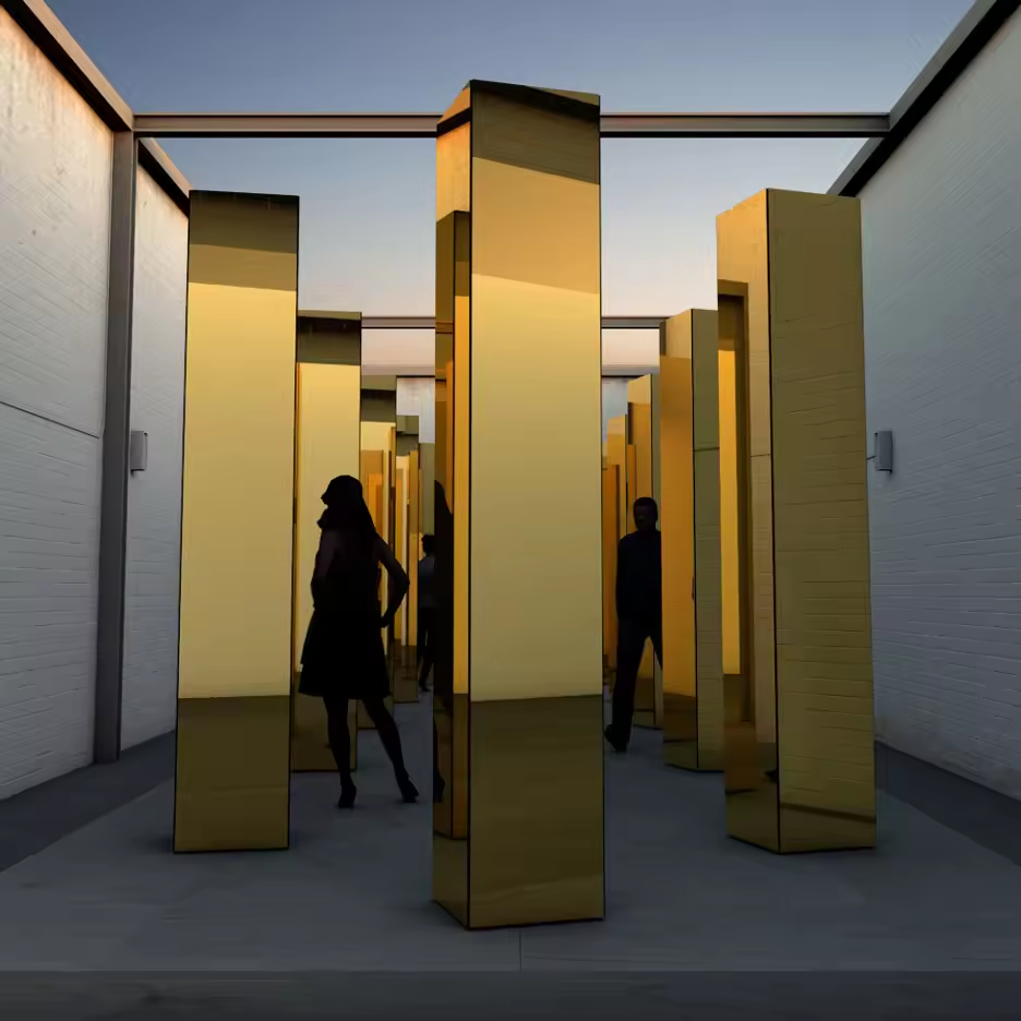 Metal Gold Anti-scratch Mirror-Finish Aluminum Composite Panels PVDF 3mm/4mm Thickness 1.5×2.44m Banks Hotels Composite Panel