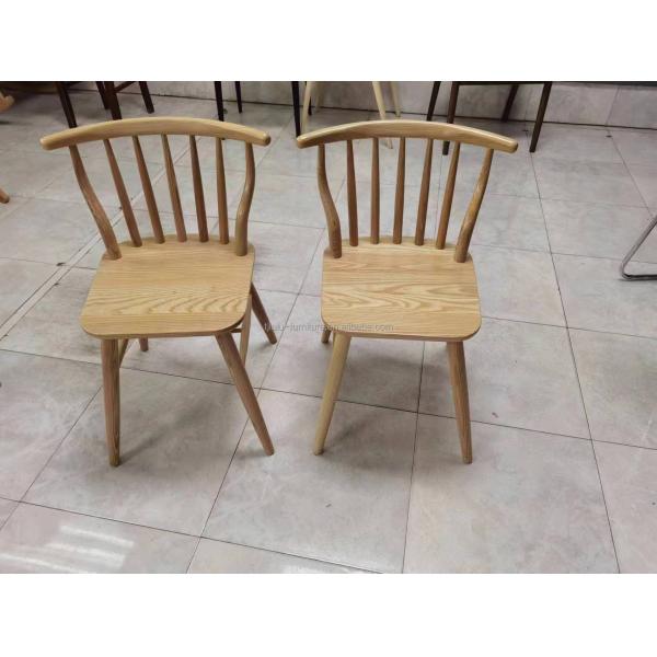 Modern Design Style Nordic Exquisite Workmanship Windsor Solid Wood Dining Chair for Restaurant Seating Furniture