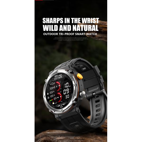 C21 Pro Sport Men Smart Watch Outdoor BT Call 410mAh Big Battery IP68 Waterproof