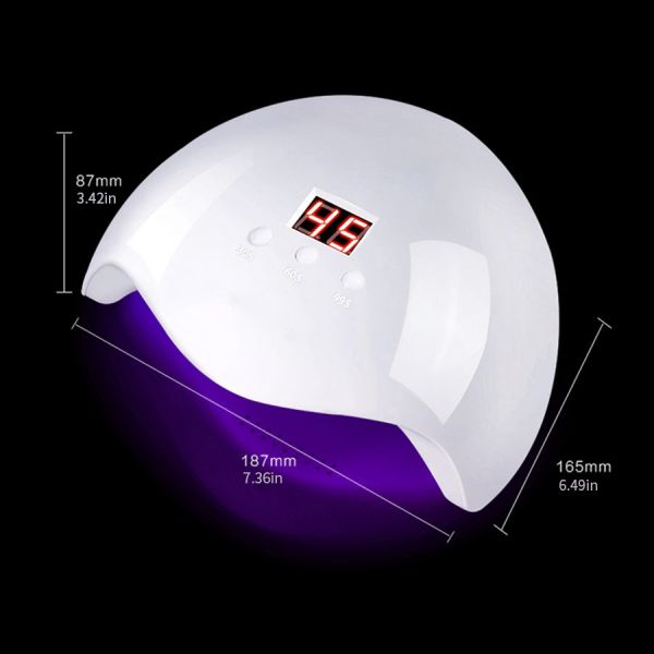 Professional UV LED Nail Lamp with 365NM & 405nm Twin Wavelength Lights, Rechargeable Battery, and Fast Curing Time for Salon and Home Use