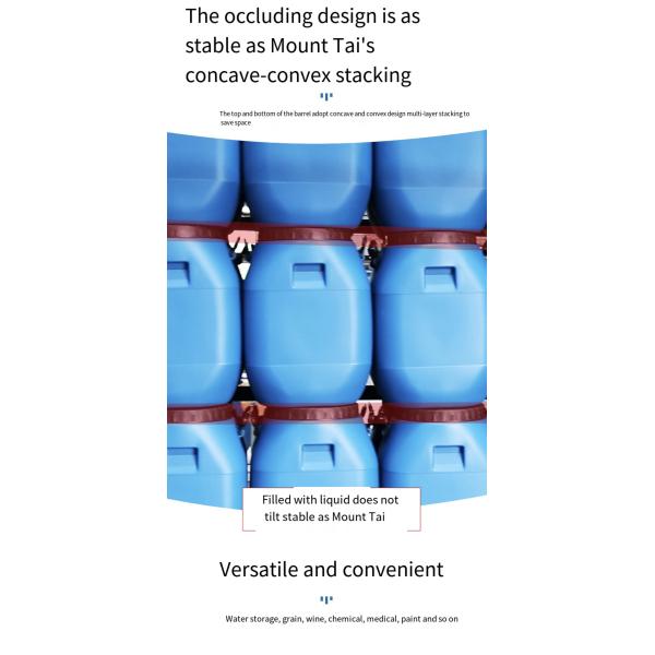 HDPE Chemical Barrel Container 50L Plastic Square Drum 80*47mm