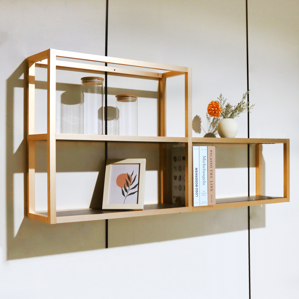 New Design Metal Wall Mounted Shelf Aluminum Frame CD Shelf for Decorative