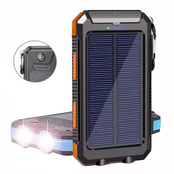 10000mah Solar Panel Portable Powerbank Dual Usb Cell Phone Charger Waterproof