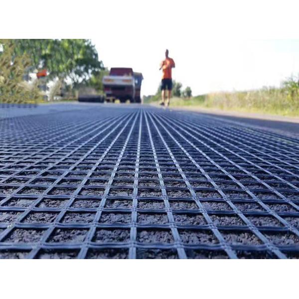 25.4*25.4mm Polyester Fiber Warp Knitted Geo Grid Mesh For Construction