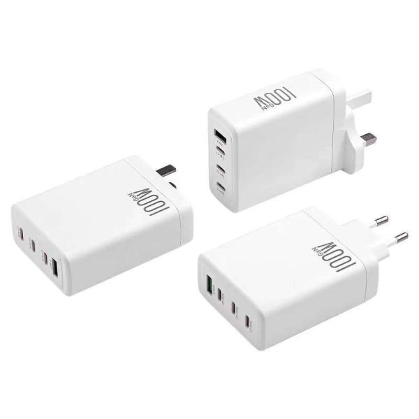 卸売 100W Type C 4In1 QC PD トラベル充電アダプター 60W 高出力 3.0 USB 充電器 タブレット モバイル ラップトップ OTP OVP