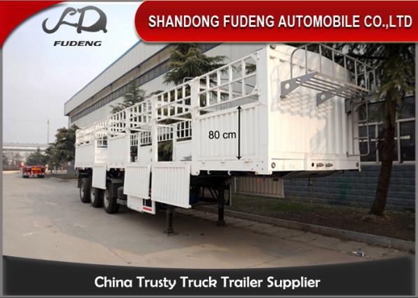 Removable fence side wall semi trailer for transport cement in bags
