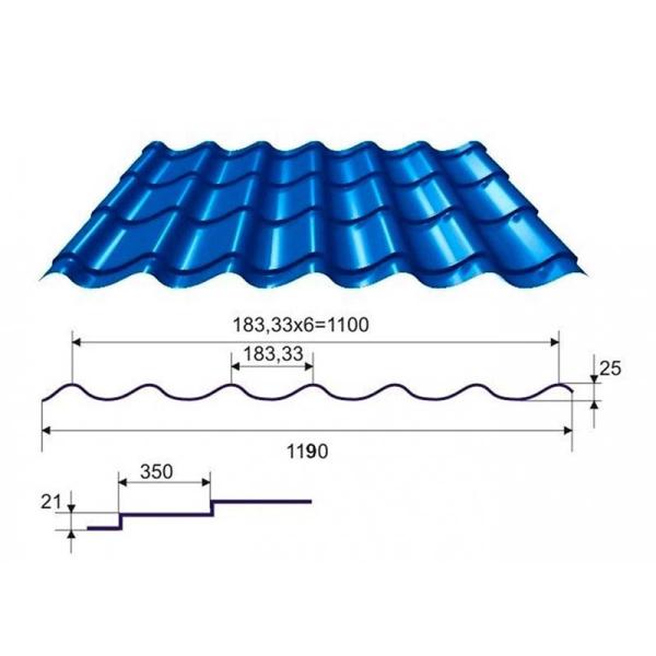 Glazed Tile Color Coated Steel Roof Sheet