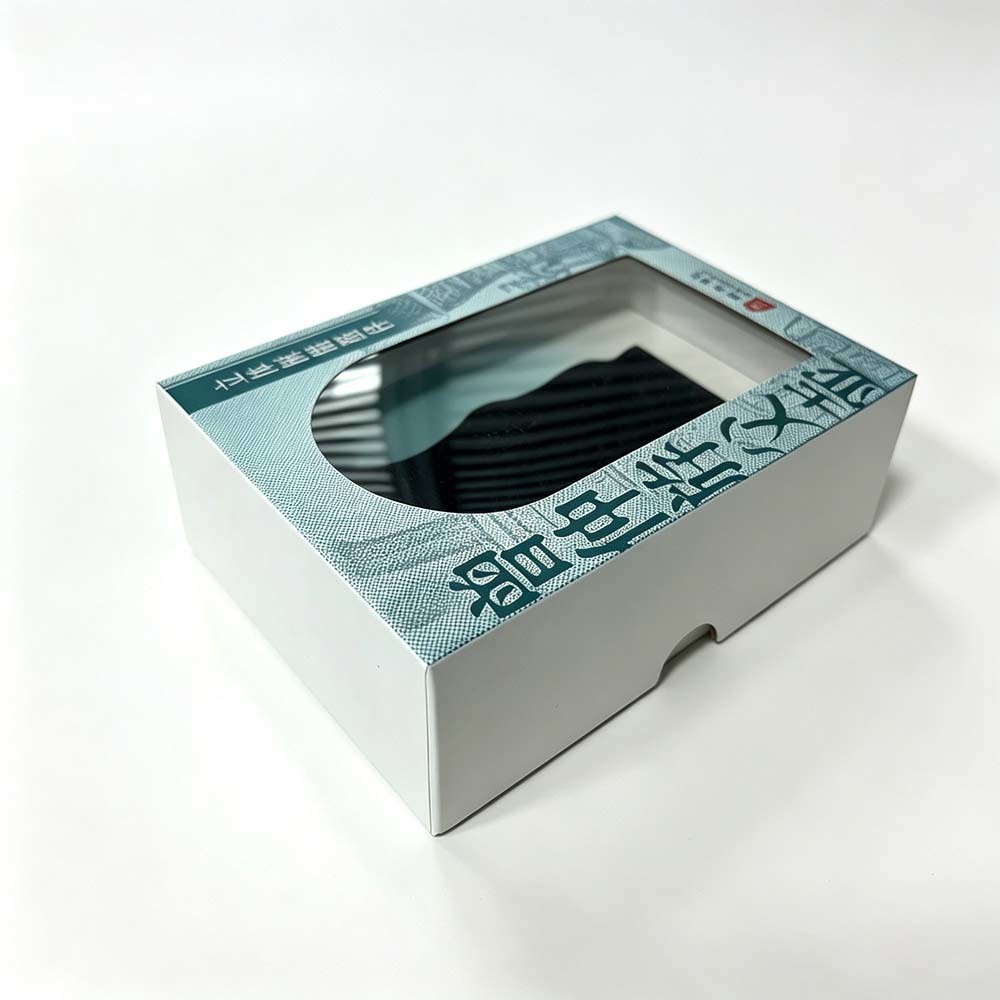 Premium PET Window Box Rigid Lid and Base Cosmetic Gift Packaging Structure