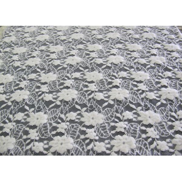 Washable Brushed Floral Lace Stretch Fabric / Nylon Cotton Spandex Fabric CY-LQ0043