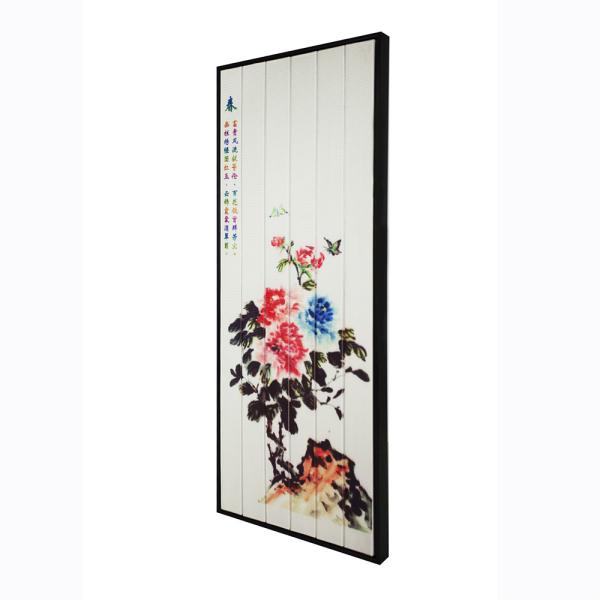 Thick Hanging Spring Flowers Painting , Single Face Ribbon Wall Painting Decor