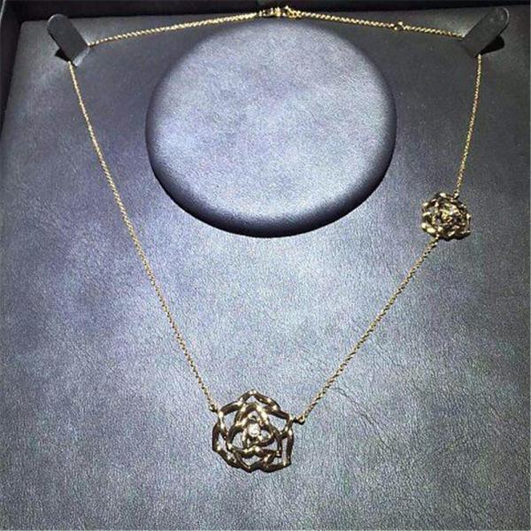 Luxury jewe factory rose gold diamond  Necklace 18k gold  white gold yellow gold rose gold diamond Necklace 42 cm long