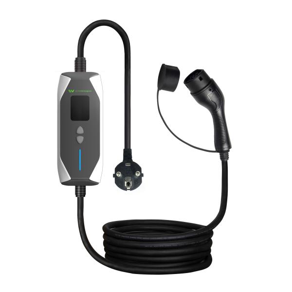 OEM ODM GBT 32A 7KW Potable Electric Car Fast Charger Outdoor Charger 1 Phase Potable EV Charger With 5M Cable