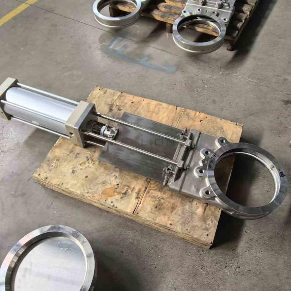 Stainless Steel Knife Pneumatic Gate Valve Clamp Type for Powder Particle Material